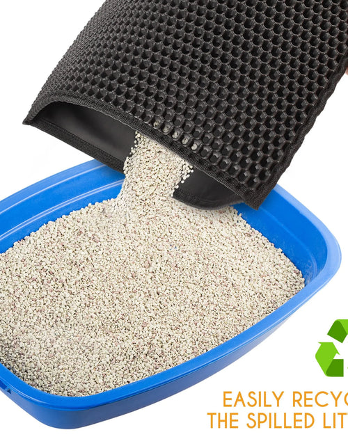 Load image into Gallery viewer, Cat Litter Mat Large, Double Layer Urine Waterproof Trapper Mat, Non-Slip,24X30 In, Black
