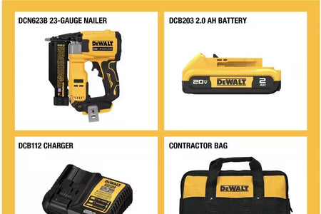 ATOMIC 20V MAX Lithium Ion Cordless 23 Gauge Pin Nailer Kit with 2.0Ah Battery and Charger