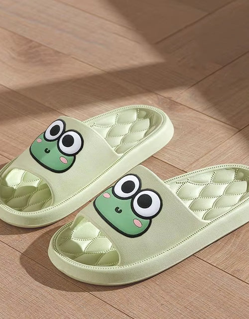 Load image into Gallery viewer, Summer Beach Slides Bathroom anti Slip Slipper Non-Slip Home Flip Flops Cartoon Frog Soft Sandals
