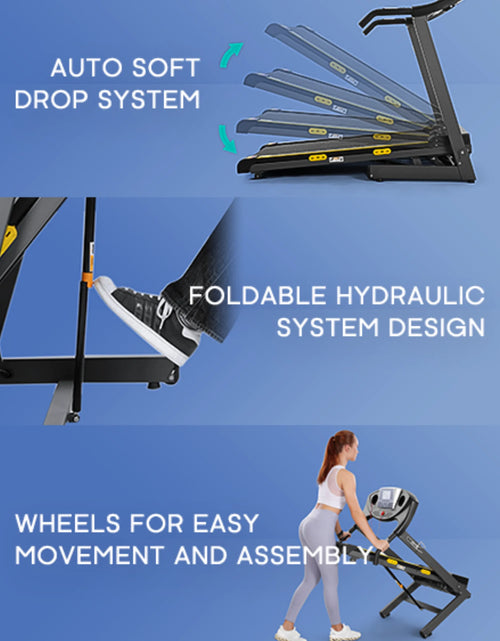 Load image into Gallery viewer, Caminadora Con Inclinación Plegable Con Inclinación Automática De 12 Niveles 2.5Hp Potencia 8.5Mhp Velocidad Máquina De Running 15 Programas De Entrenamiento Preestablecidos Caminadora Eléctrica Para Uso En El Hogar
