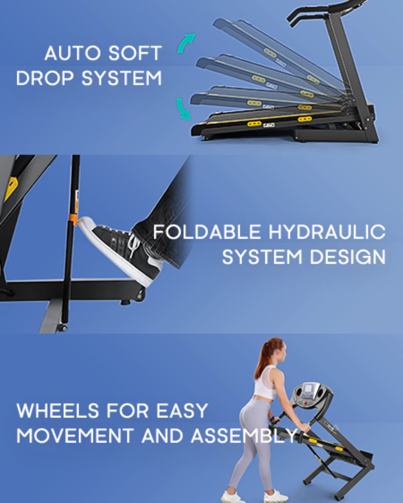 Caminadora Con Inclinación Plegable Con Inclinación Automática De 12 Niveles 2.5Hp Potencia 8.5Mhp Velocidad Máquina De Running 15 Programas De Entrenamiento Preestablecidos Caminadora Eléctrica Para Uso En El Hogar