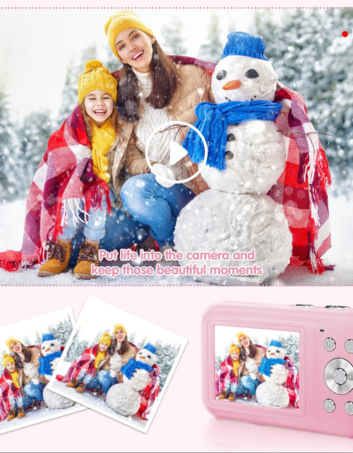Load image into Gallery viewer, Digital Camera Kids Camera with 32GB Card FHD 1080P 44MP Vlogging Camera 16X Digital Zoom Portable Camera (Pink)
