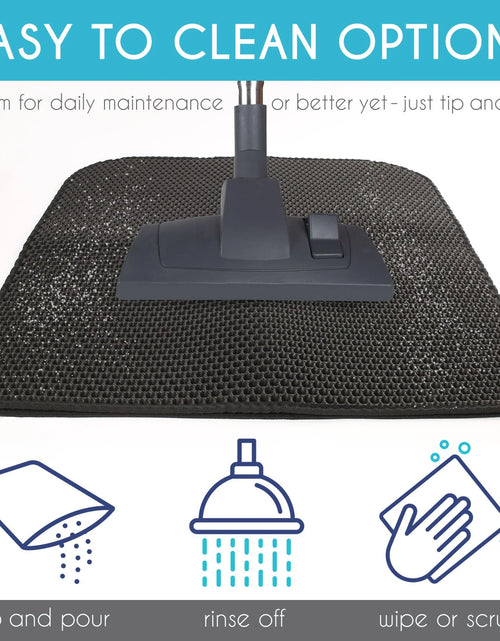 Load image into Gallery viewer, Cat Litter Mat Large, Double Layer Urine Waterproof Trapper Mat, Non-Slip,24X30 In, Black
