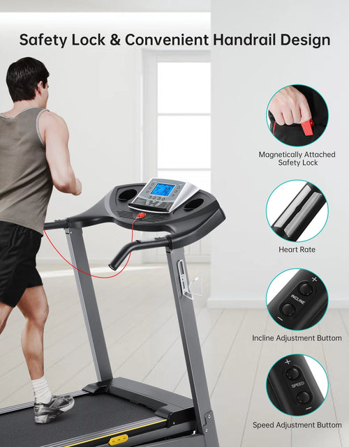 Load image into Gallery viewer, Caminadora Con Inclinación Plegable Con Inclinación Automática De 12 Niveles 2.5Hp Potencia 8.5Mhp Velocidad Máquina De Running 15 Programas De Entrenamiento Preestablecidos Caminadora Eléctrica Para Uso En El Hogar
