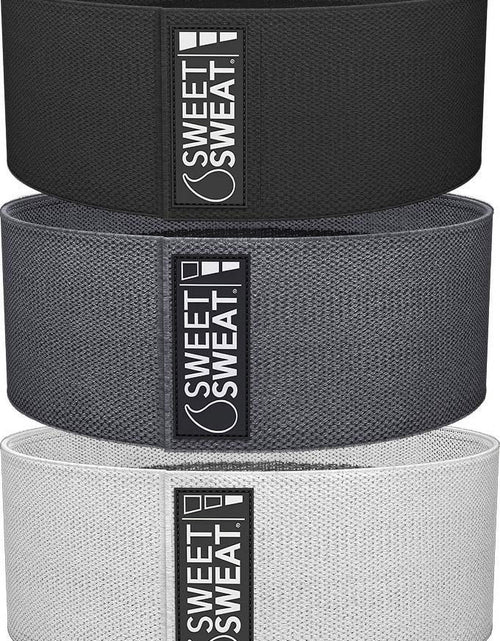 Load image into Gallery viewer, Sweet Sweat 3-Pc Hip Resistance Bands Set Non-Slip Booty Bands with Mesh Bag, Pink

