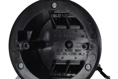 Old Work 18 Cu. In. round Electrical Ceiling Box with EZ Mount Clamps and Wire Clamps, 6-Lb. Capacity, Gray