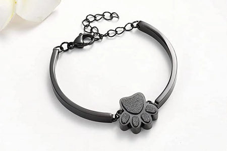 Joyería De Cremación De Mascotas Para Cenizas Para Perro/Gato, Pulsera De Urna De Recuerdo Para Mujer Y Hombres, Regalo Conmemorativo De Acero Inoxidable Para La Pérdida De Un Querido Amigo Peludo Con Kit De Relleno Y Caja De Regalo