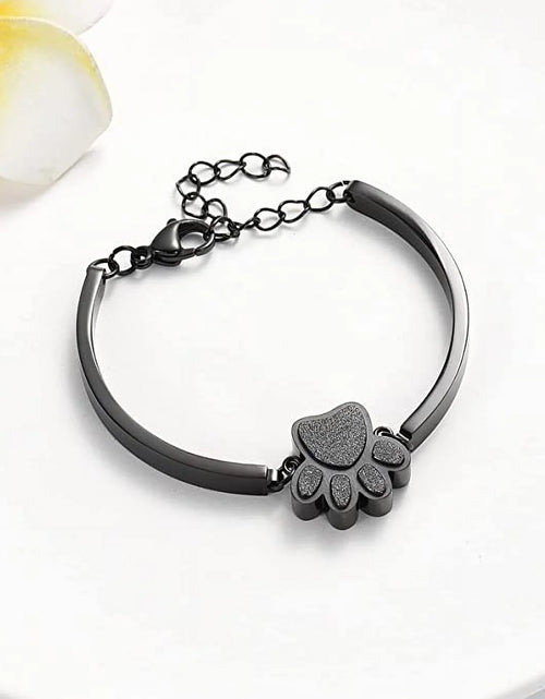 Load image into Gallery viewer, Joyería De Cremación De Mascotas Para Cenizas Para Perro/Gato, Pulsera De Urna De Recuerdo Para Mujer Y Hombres, Regalo Conmemorativo De Acero Inoxidable Para La Pérdida De Un Querido Amigo Peludo Con Kit De Relleno Y Caja De Regalo
