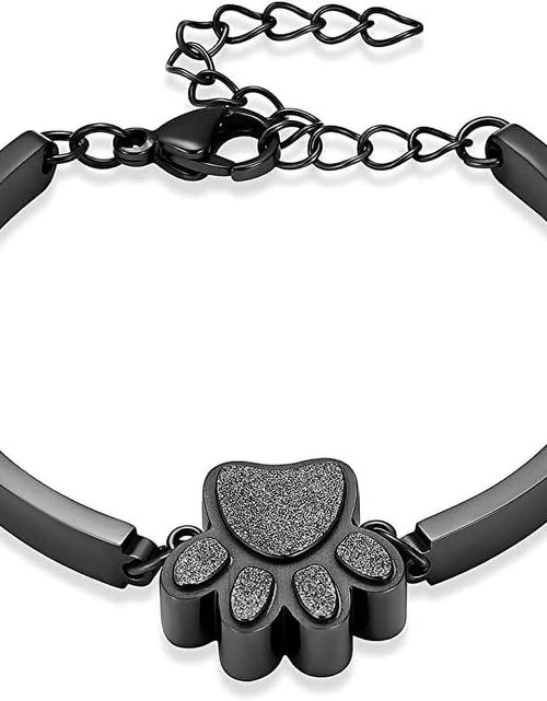 Load image into Gallery viewer, Joyería De Cremación De Mascotas Para Cenizas Para Perro/Gato, Pulsera De Urna De Recuerdo Para Mujer Y Hombres, Regalo Conmemorativo De Acero Inoxidable Para La Pérdida De Un Querido Amigo Peludo Con Kit De Relleno Y Caja De Regalo
