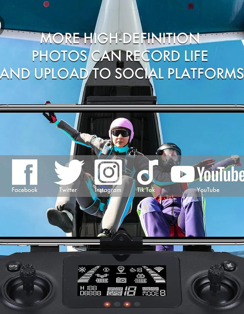 Load image into Gallery viewer, HHD Drone with 4K Camera for Adults and Beginners, 5G Wifi Transmission, 40 Minutes Flight Time,Black
