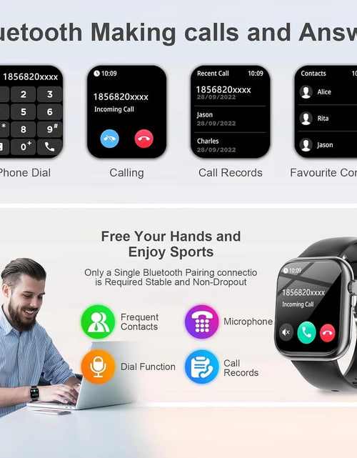 Load image into Gallery viewer, Smart Watch Answer/Make a Call Bluetooth Smart Watch for IOS Android Men'S and Women'S Watch Black
