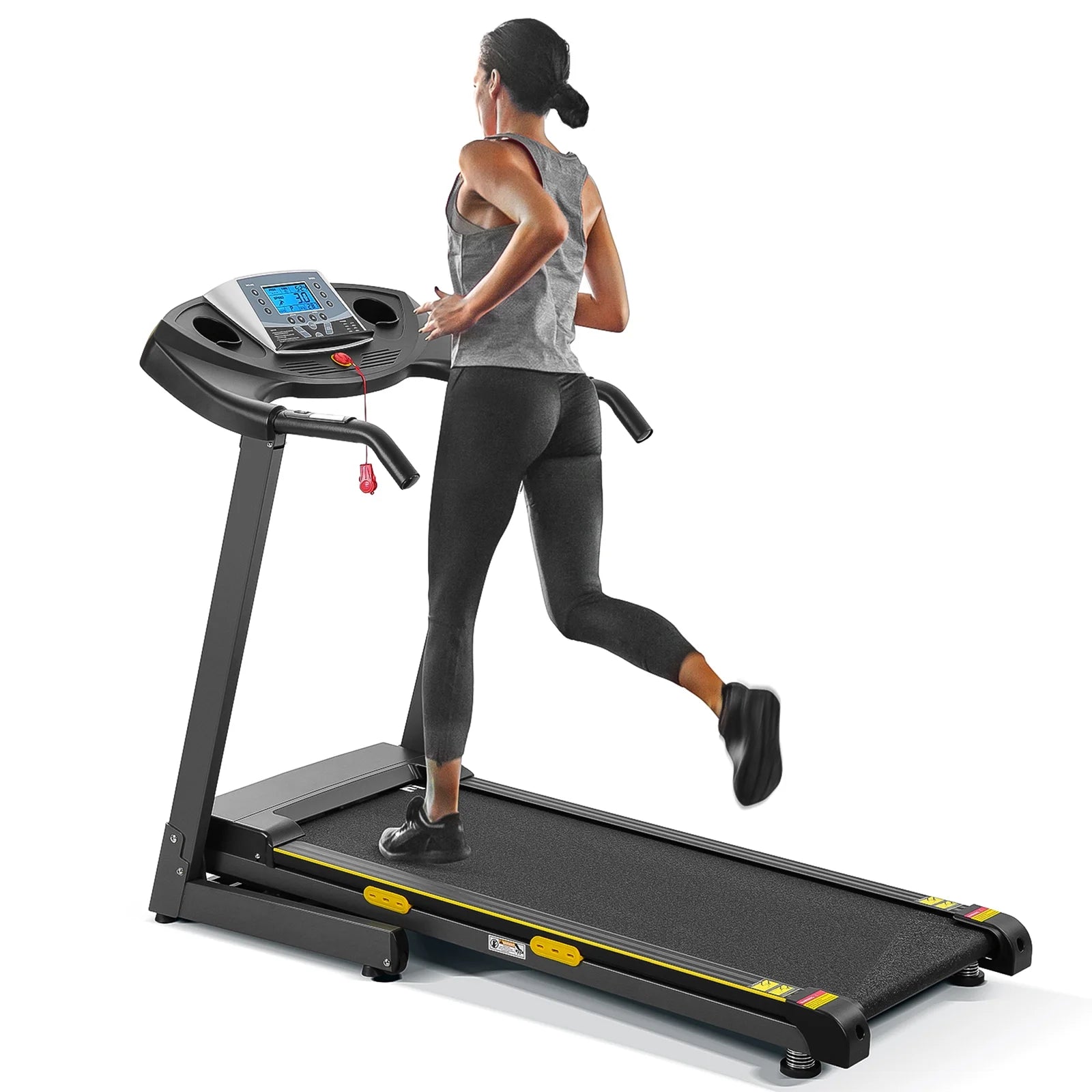 Caminadora Con Inclinación Plegable Con Inclinación Automática De 12 Niveles 2.5Hp Potencia 8.5Mhp Velocidad Máquina De Running 15 Programas De Entrenamiento Preestablecidos Caminadora Eléctrica Para Uso En El Hogar