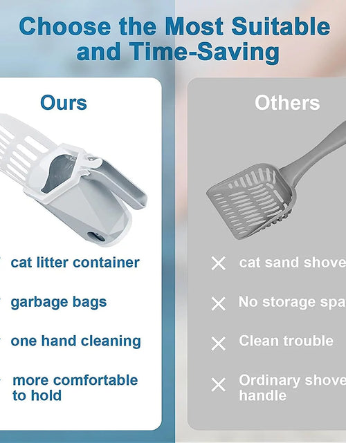 Load image into Gallery viewer, 3-In-1 Cat Litter Scoop with Holdor - Large Portable Integrated Cat Litter Scooper with 200 Refill Bags Kitty Litter Scoop Shovel for 1~2 Cats or Kitten (Yellow)
