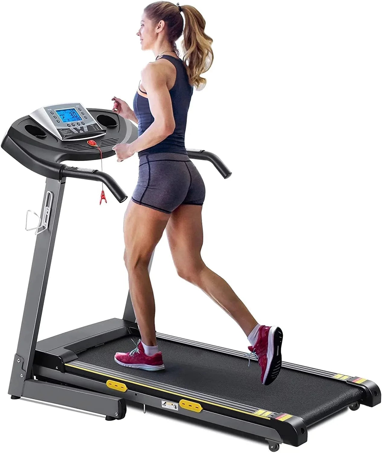 Caminadora Con Inclinación Plegable Con Inclinación Automática De 12 Niveles 2.5Hp Potencia 8.5Mhp Velocidad Máquina De Running 15 Programas De Entrenamiento Preestablecidos Caminadora Eléctrica Para Uso En El Hogar