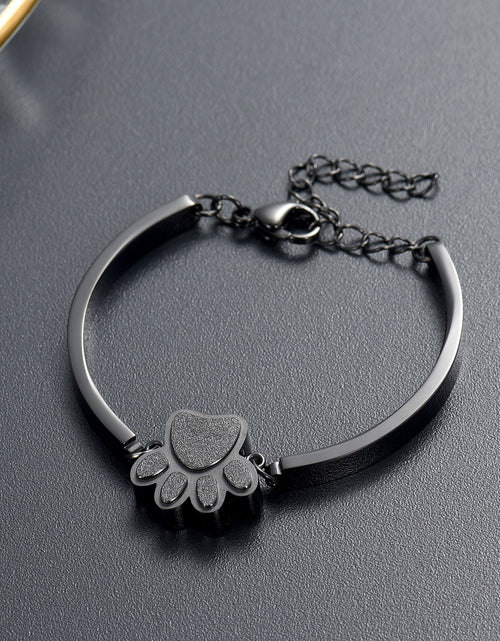 Load image into Gallery viewer, Joyería De Cremación De Mascotas Para Cenizas Para Perro/Gato, Pulsera De Urna De Recuerdo Para Mujer Y Hombres, Regalo Conmemorativo De Acero Inoxidable Para La Pérdida De Un Querido Amigo Peludo Con Kit De Relleno Y Caja De Regalo
