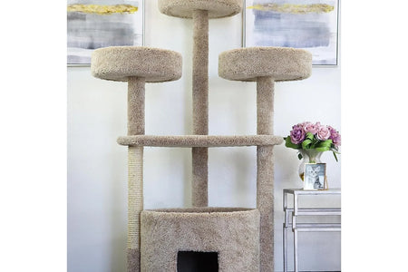 Prestige Cat Trees 130014-Beige Main Coon Cat House Cat Tree