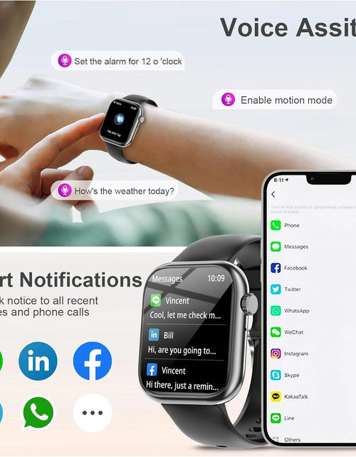 Load image into Gallery viewer, Smart Watch Answer/Make a Call Bluetooth Smart Watch for IOS Android Men'S and Women'S Watch Black
