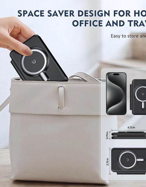 Load image into Gallery viewer, Wireless Charger for Iphione: 3 in 1 Foldable Charging Station Compatible for Iphone 15/14/13/Pro/Max&amp; Iwatch Series&amp; Airpods 3/2/Pro, Black
