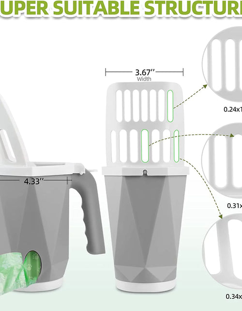 Load image into Gallery viewer, 3-In-1 Cat Litter Scoop with Holdor - Large Portable Integrated Cat Litter Scooper with 200 Refill Bags Kitty Litter Scoop Shovel for 1~2 Cats or Kitten (Yellow)
